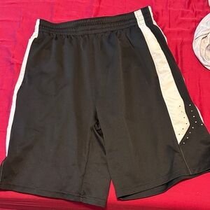 Used Black and White Men's Athletic Shorts